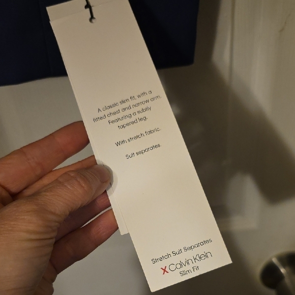 Calvin Klein Malbin Blue Wool Stretch Suit - Picture 5 of 8